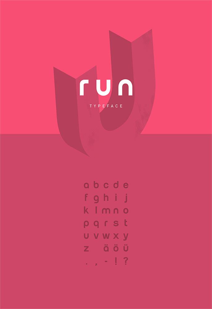 Run font插图