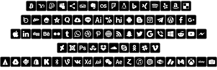 Icons Social Media 7 font插图2