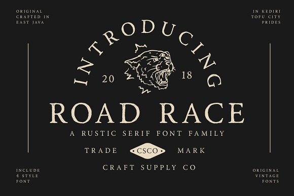Road Race Font Family插图