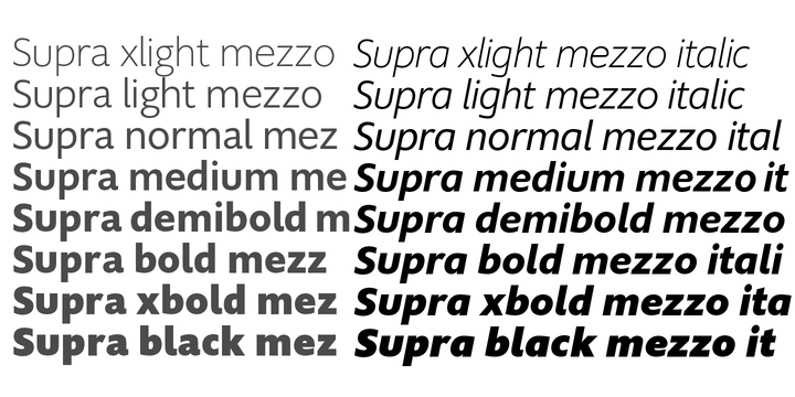 Supra Mezzo Font插图1