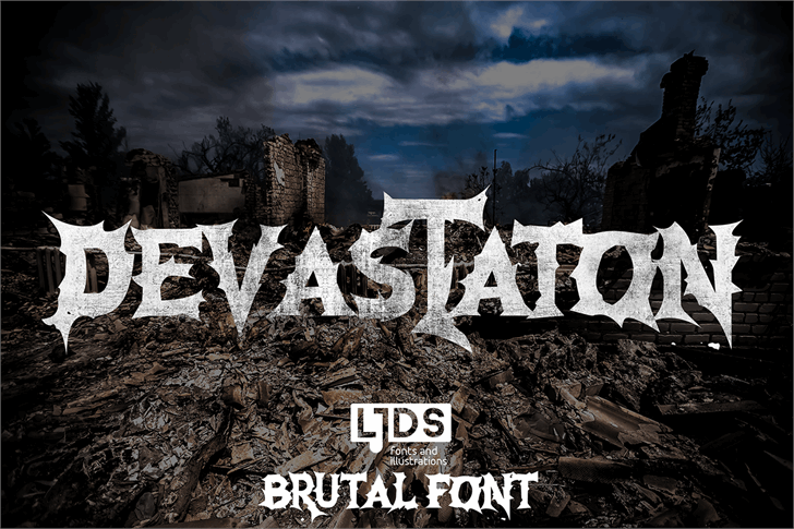Devastation DEMO font插图1