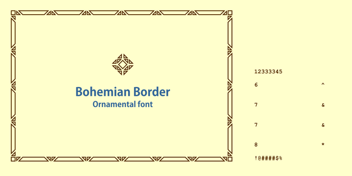 Bohemian Border Font插图