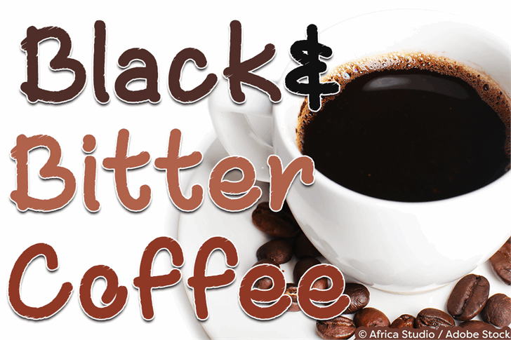 Black and Bitter Coffee font插图