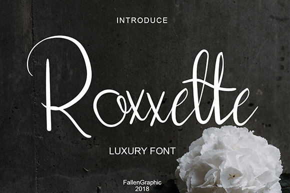 Roxxette Scrip Font插图