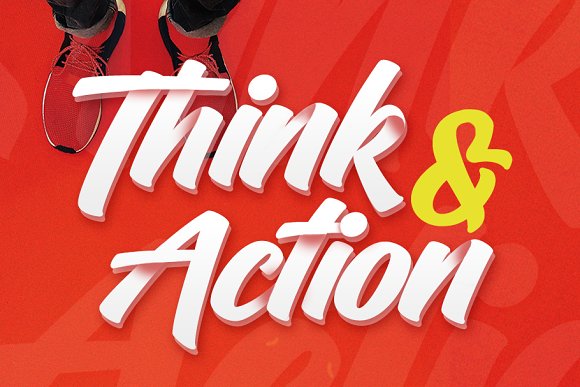 Think Action font插图