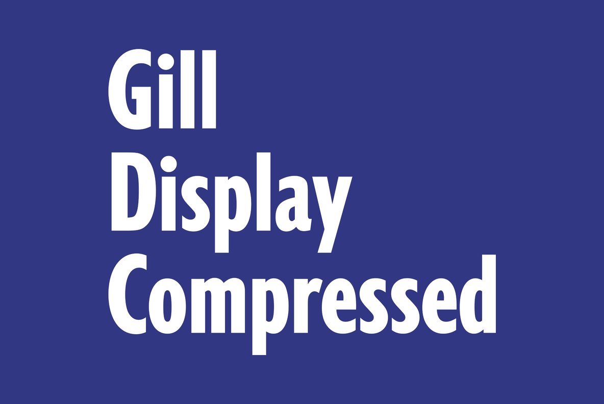 Gill Display Compressed Font插图