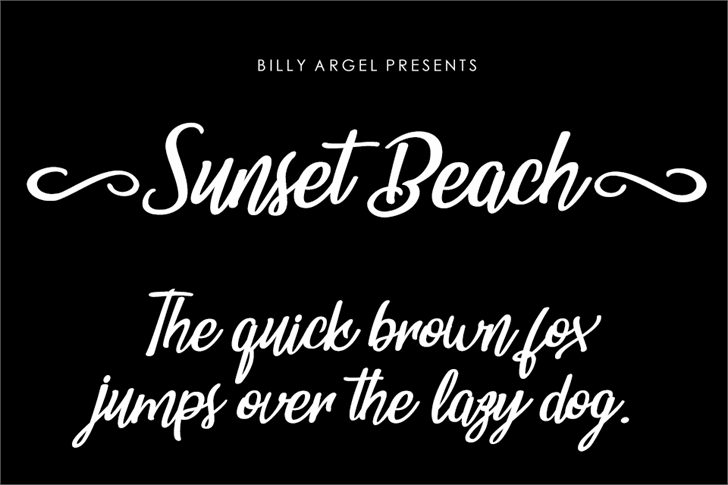 Sunset Beach font插图