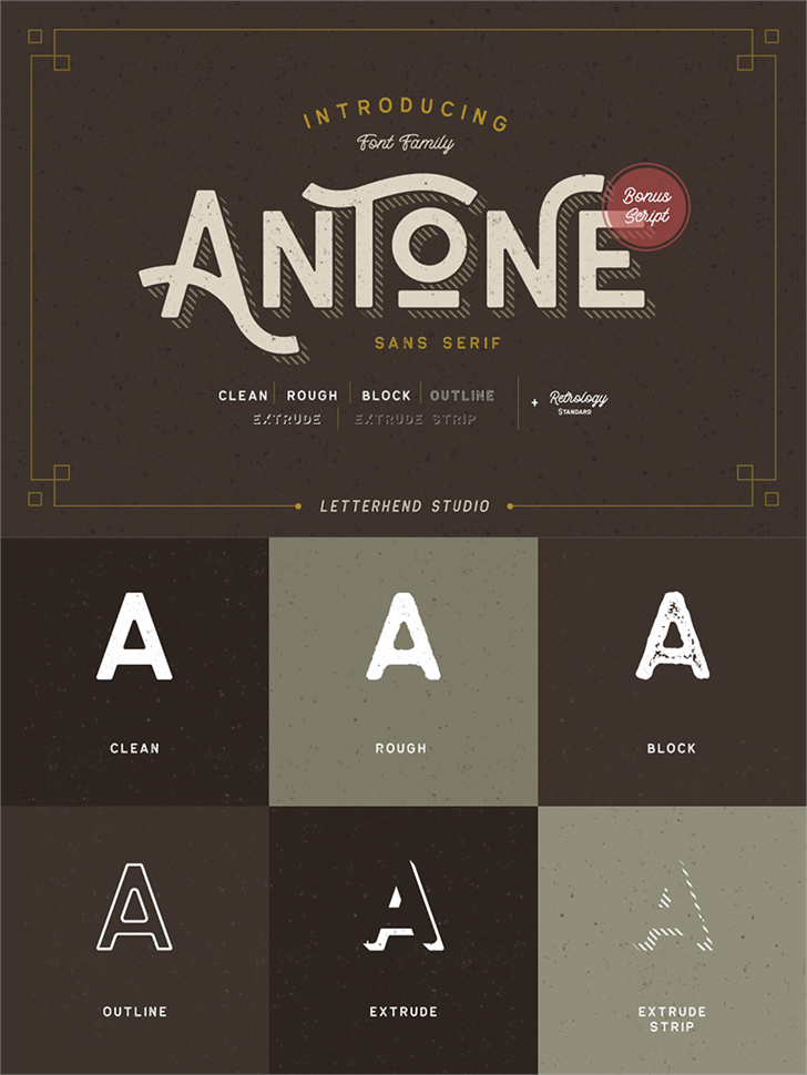 Antone DEMO font插图