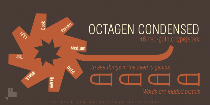 Octagen Condensed Font Family插图1
