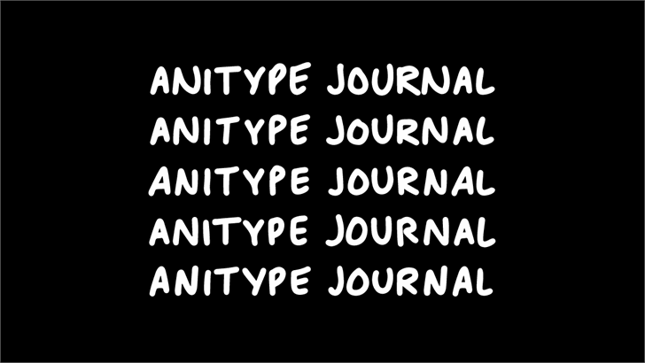 Anitype Journal1 font插图