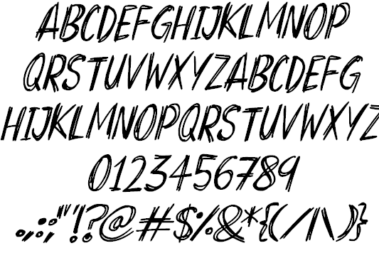 Superscratchy font插图2