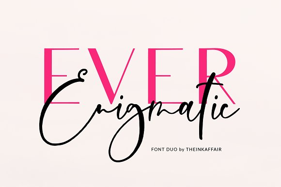 Ever Enigmatic Font Duo插图