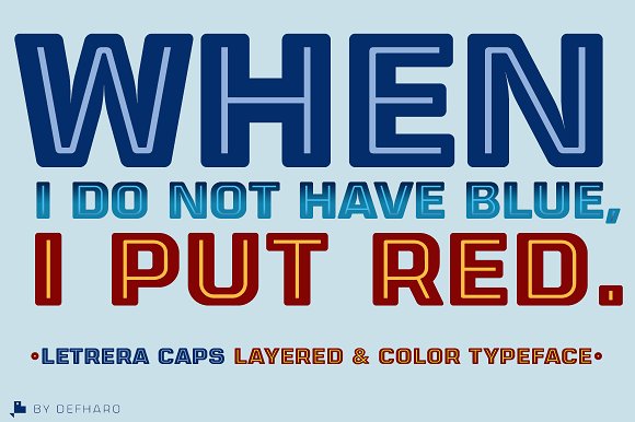 Letrera Caps – Layered & Color Fonts插图2