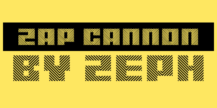 Zap Cannon font插图