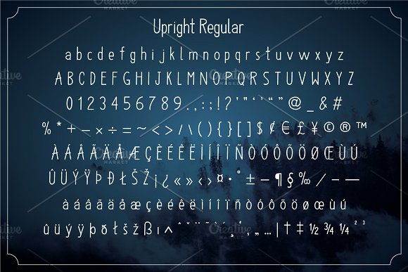 Upright font family插图5