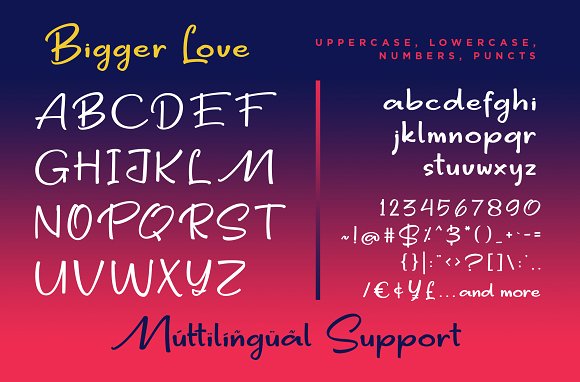 Bigger Love – Clean Handwriting Font插图5