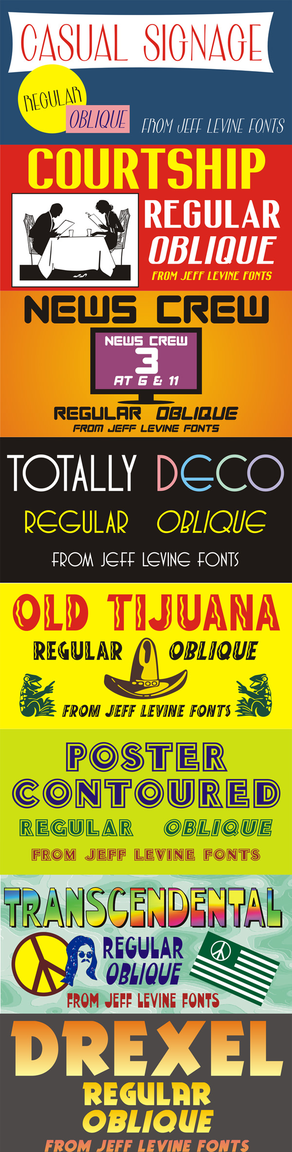 Jeff Levine Vintage Font Bundle – 93 Font Family插图