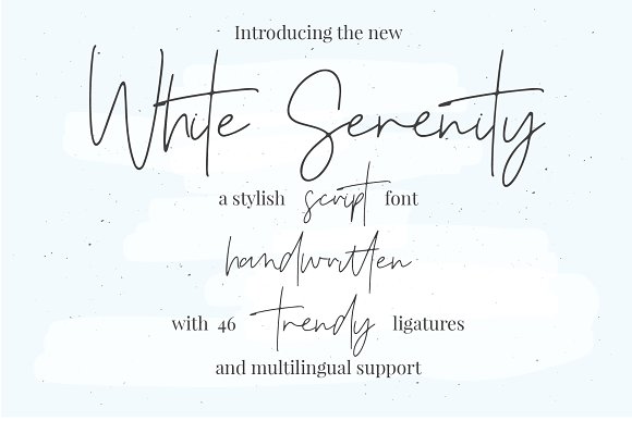 CreativeMarket White Serenity Signature Font插图2
