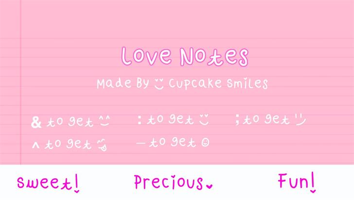 Love Notes font插图