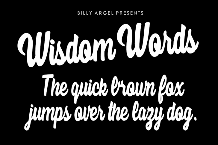 Wisdom Words Personal Use font插图