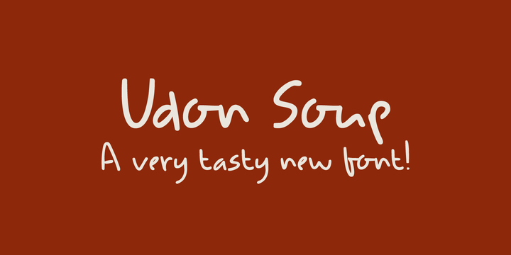 Udon Soup Font插图