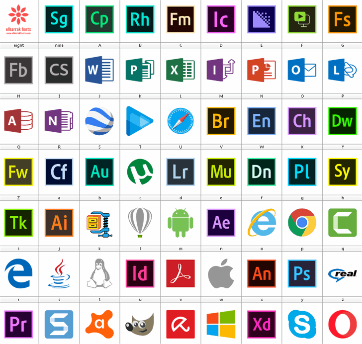 Font Logos Programs font插图