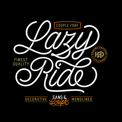 Lazy Ride Personal Use font插图
