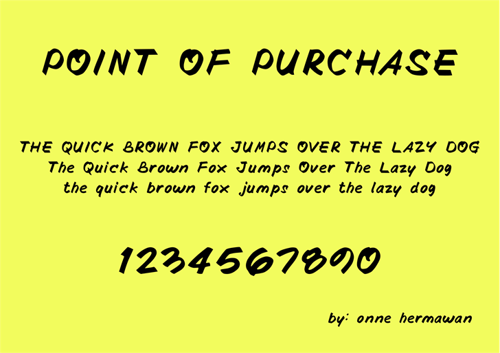 POINTOFPURCHASE font插图