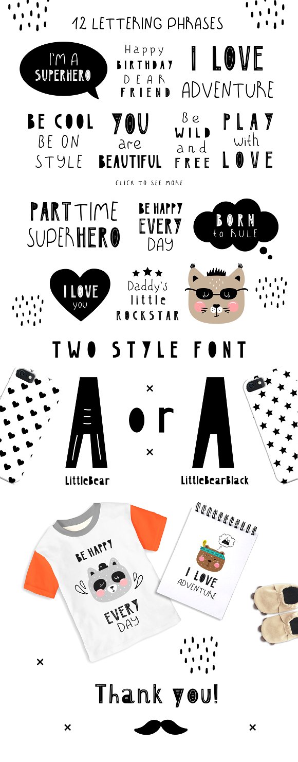 LittleBear & LittleMouse – Font Duo插图2
