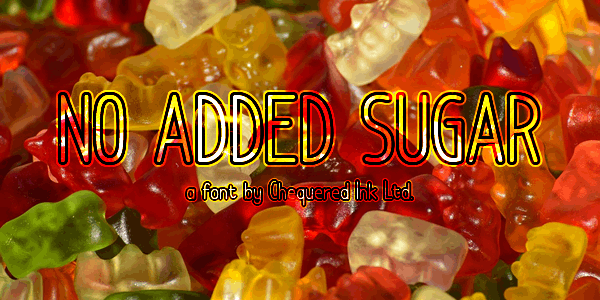 No Added Sugar font插图