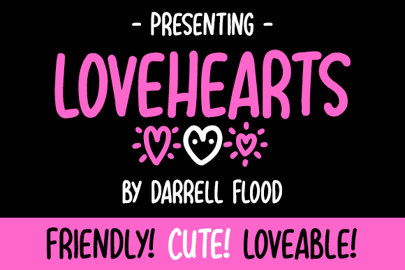 Lovehearts XYZ font插图