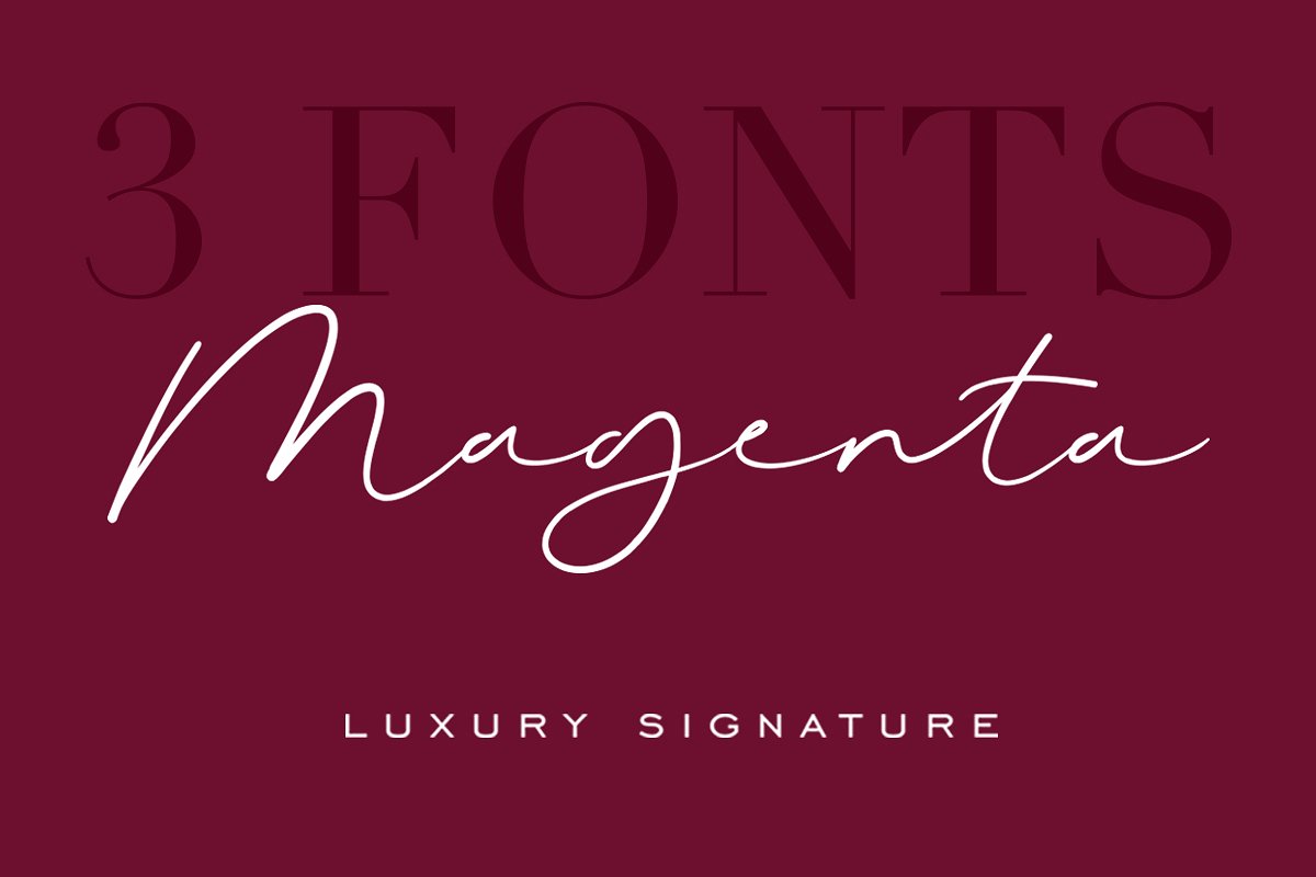 Magenta – 3 Luxury Signature Font插图
