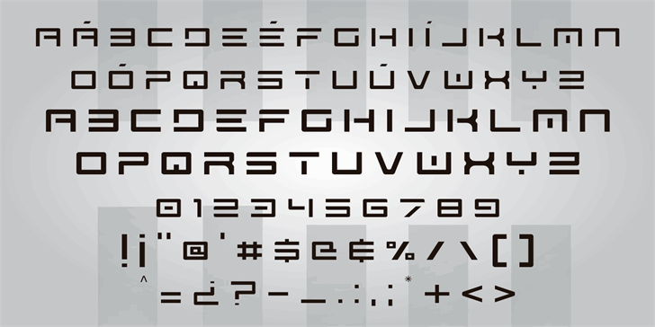 Spac3 – Tech v17 – Italic font插图3
