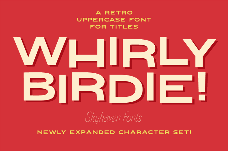 Whirly Birdie font插图2