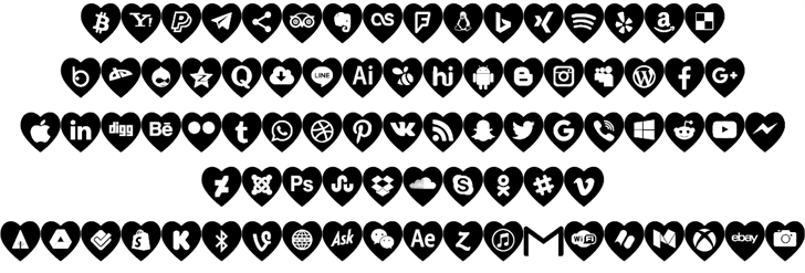 Icons Color Love font插图2