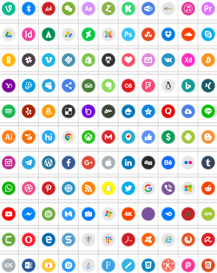 Icons Social Media 3 font插图