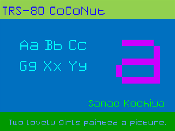 TRS-80 CoCoNut font插图