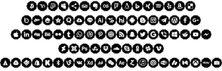 Social Icons Pro 2019 font插图1