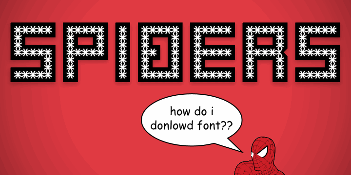 Spiderling font插图