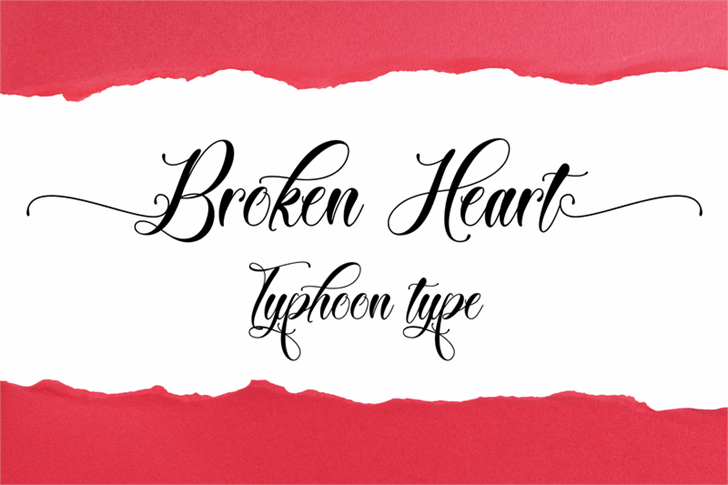 Broken Heart font插图