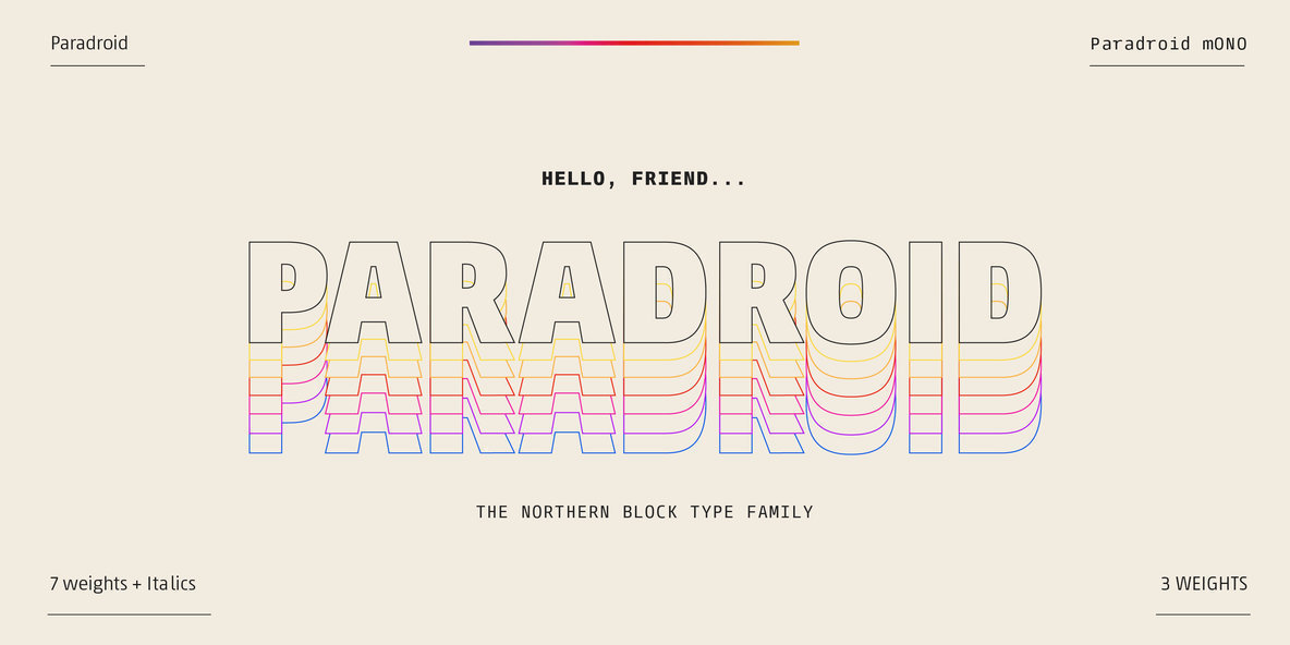 Paradroid Font Family插图