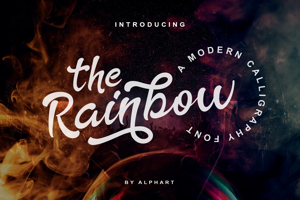 The Rainbow modern calligraphy font插图
