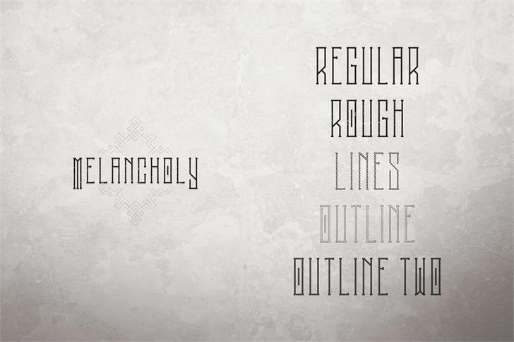 Melancholy Outline font插图1