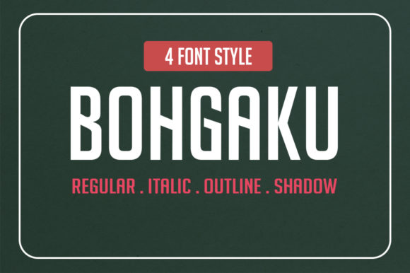 Bohgaku Family Font插图