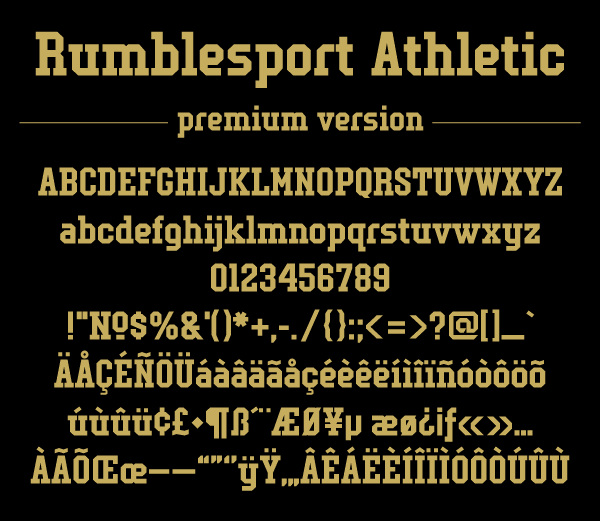 Rumblesport Athletic font插图1