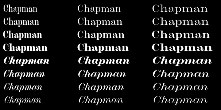 Chapman Font Family插图1