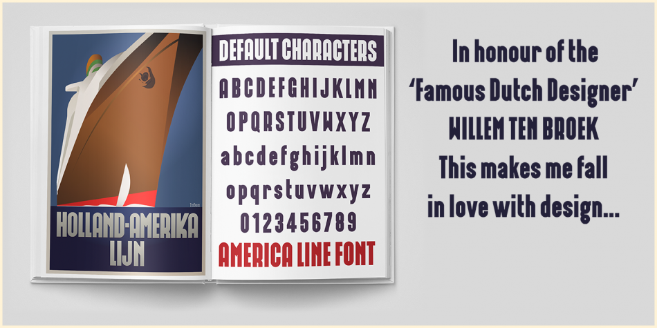 America Line Font插图1