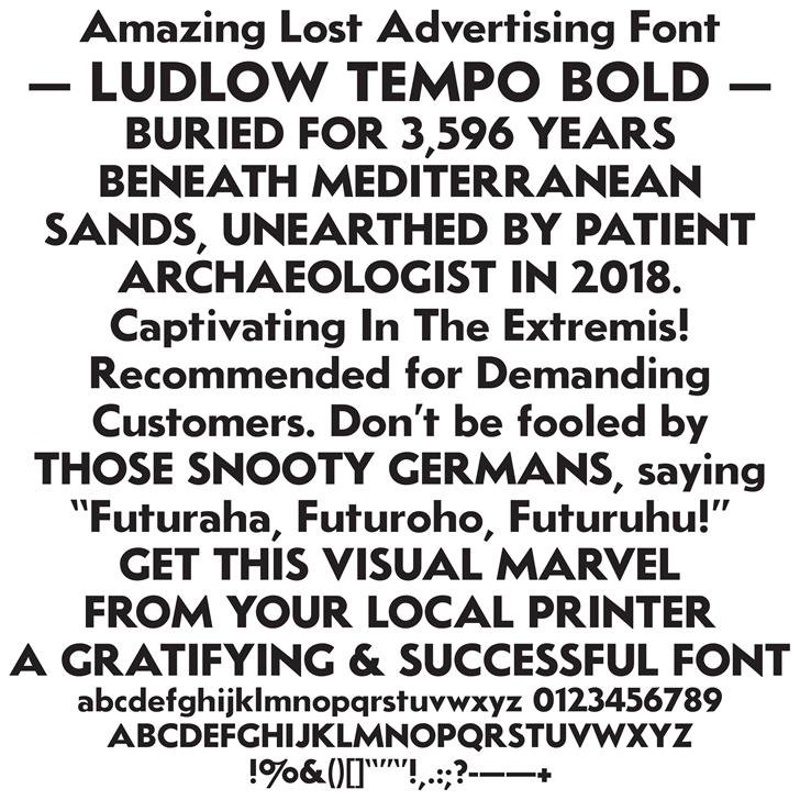 LudlowTempo font插图