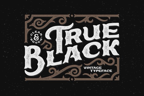 True Black typeface Font插图