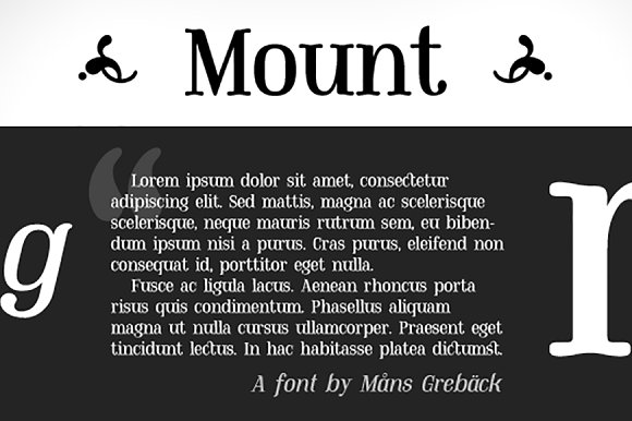 Mount Font插图